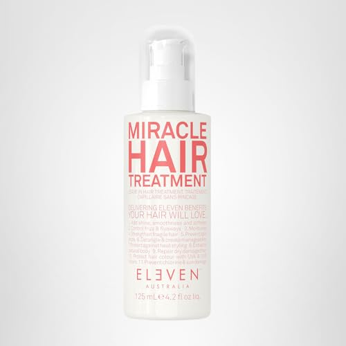 ELEVEN AUSTRALIA Miracle Leave In – flacon compact idéal pour cheveux abîmés et secs.