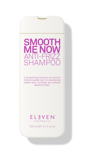 ELEVEN AUSTRALIA Smooth Me Now, botella frontal, promueve suavidad y control del frizz.
