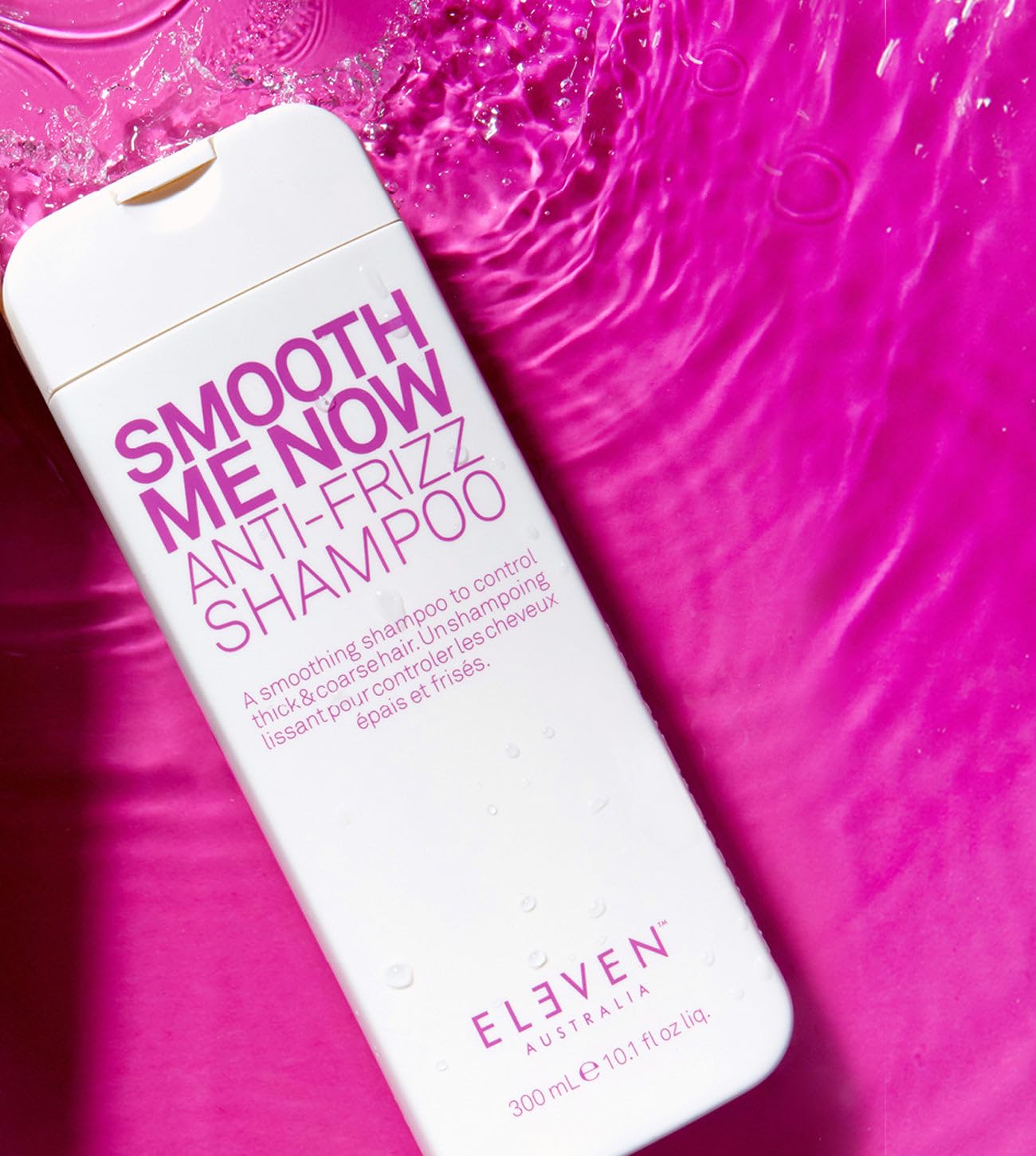 ELEVEN AUSTRALIA Smooth Me Now, etiqueta con proteínas, fortalece la fibra capilar y la humedad.