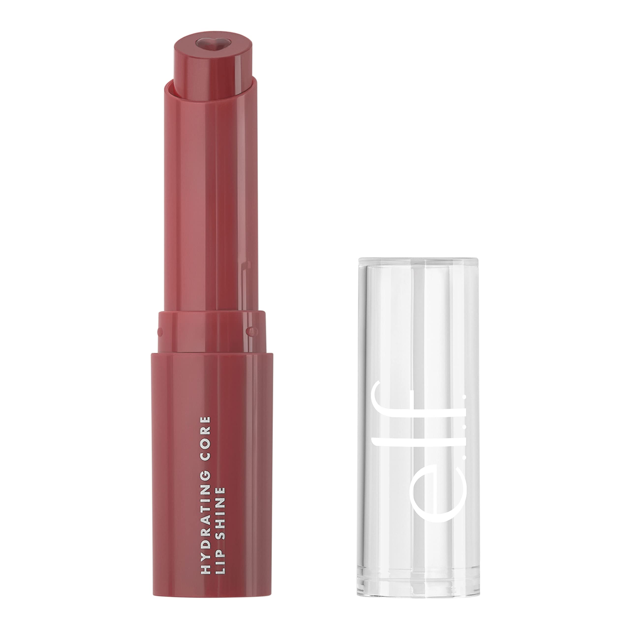 e.l.f. Brillo labial con capa exterior malva para color suave e hidratación.