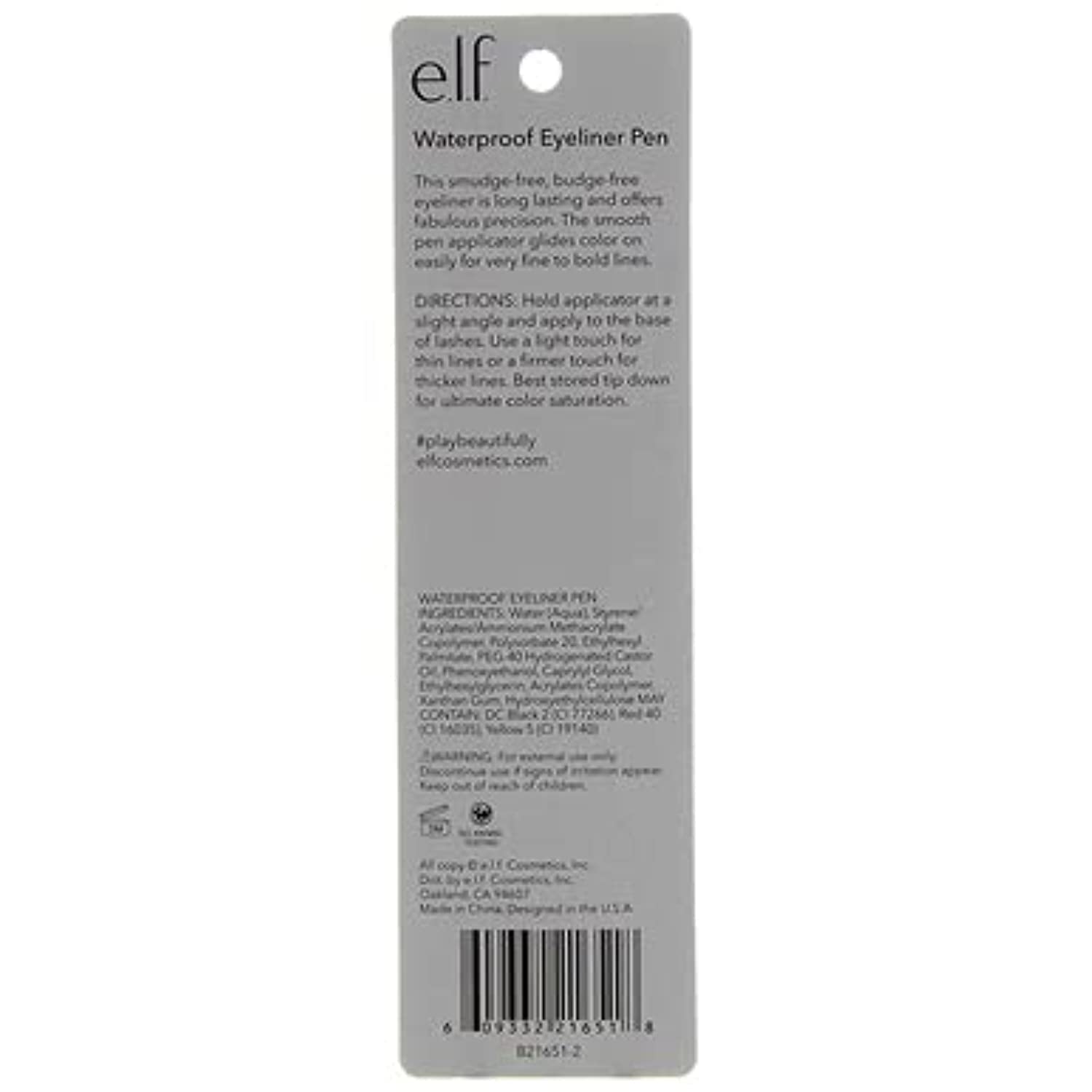delineador e.l.f. negro intenso para un delineado impactante