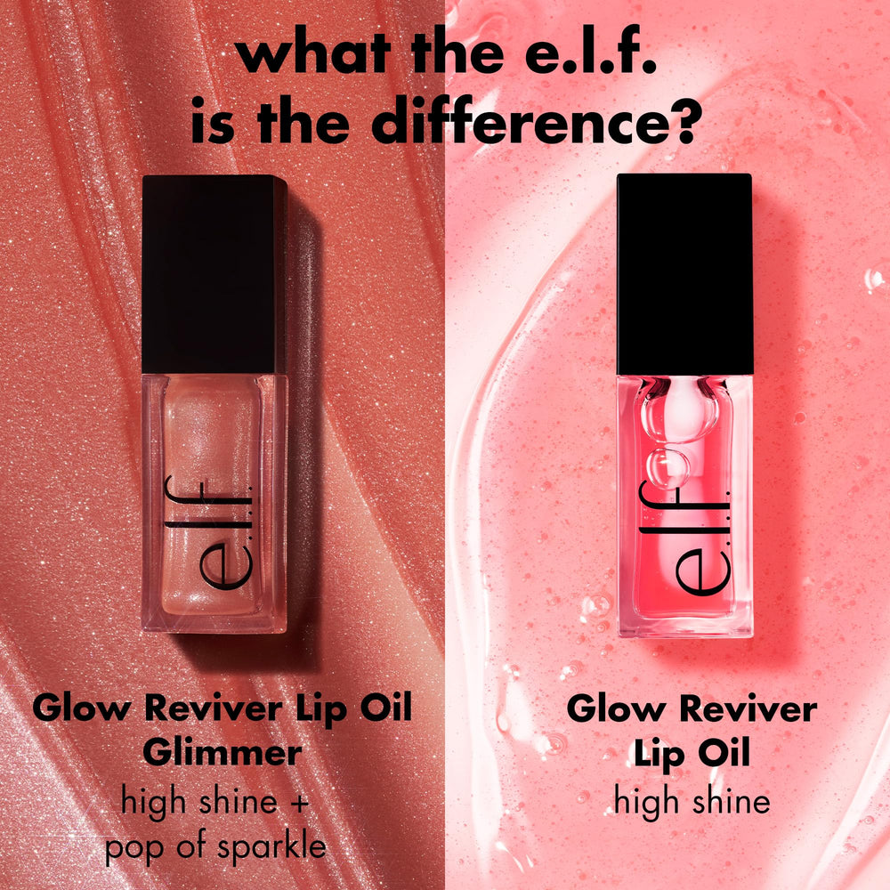 e.l.f. Glow Reviver Aceite Labial, uso solo o sobre color para más brillo