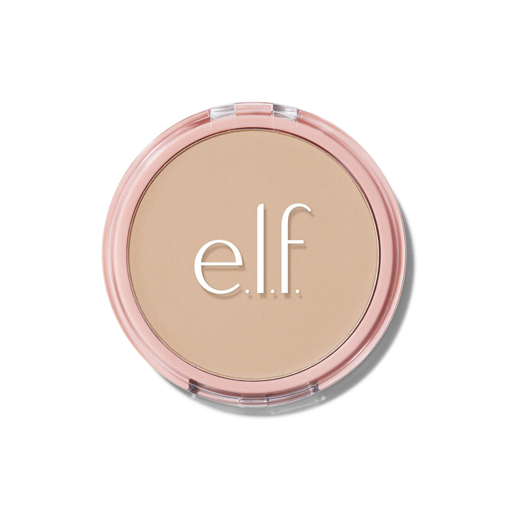 e.l.f. Halo Glow Polvo compacto ligero para un acabado suave.