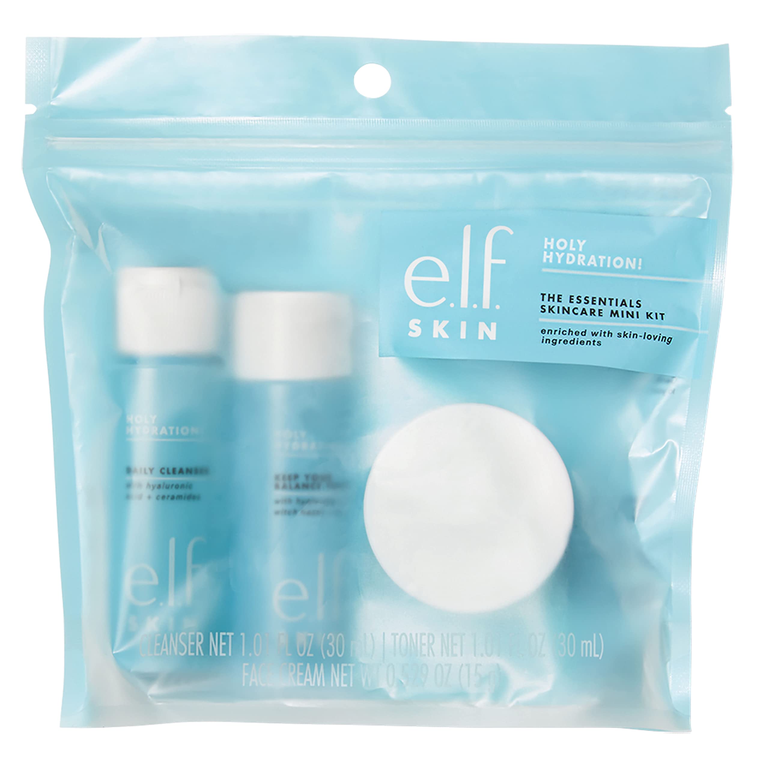 e.l.f. conjunto mini para viaje, cuidado compacto y práctico