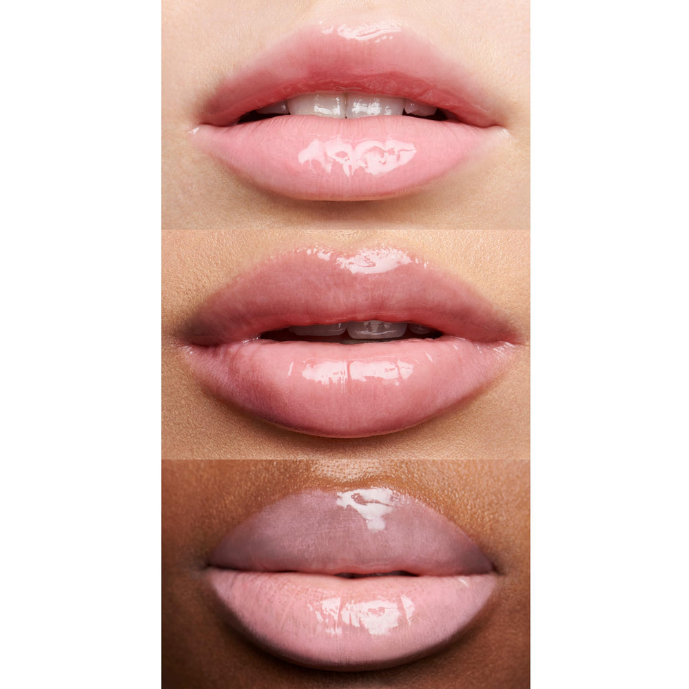 Muestra color translúcido de la laca labial e.l.f. para un toque ligero.