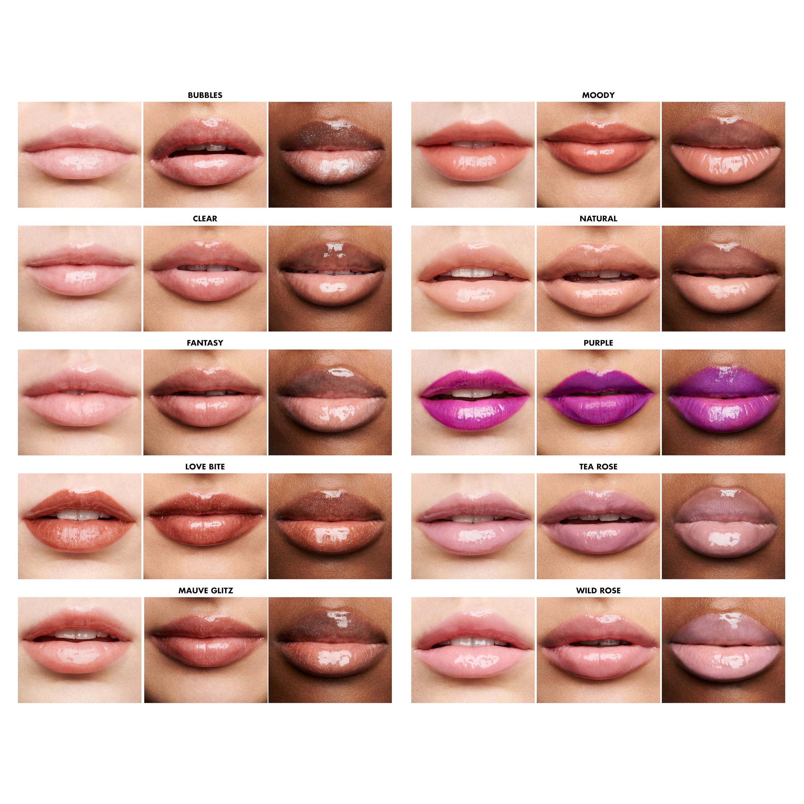 Tono Rosa Salvaje de la laca labial e.l.f. en muestra de color.