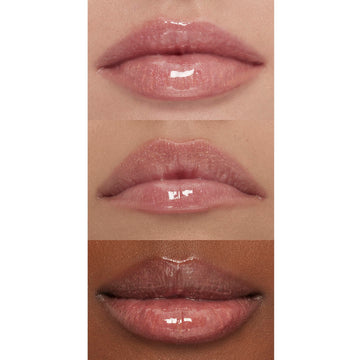 Textura hidratante del gloss Champagne Glam para labios suaves