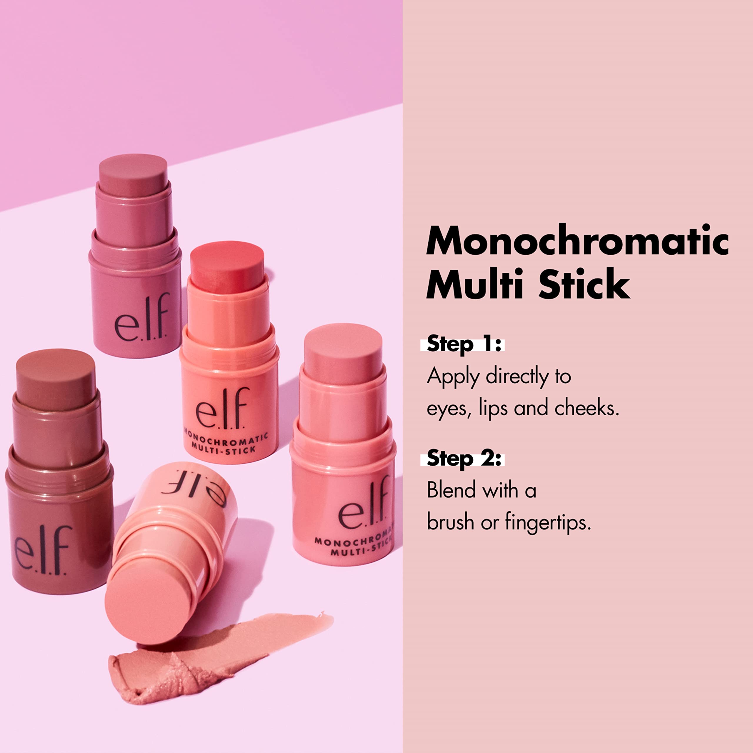 e.l.f. Monocromático Multi Stick: tono en mejillas para rubor natural