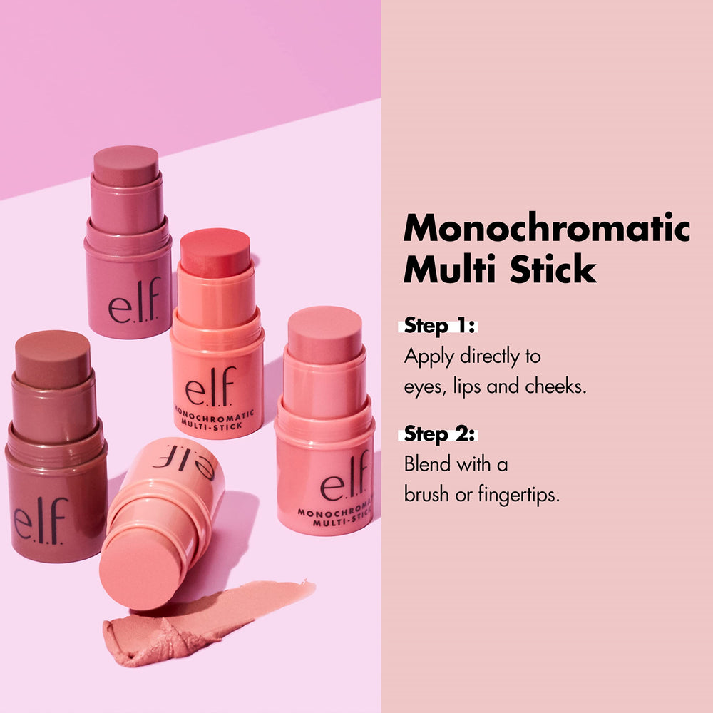 e.l.f. Monocromático Multi Stick: tono en mejillas para rubor natural