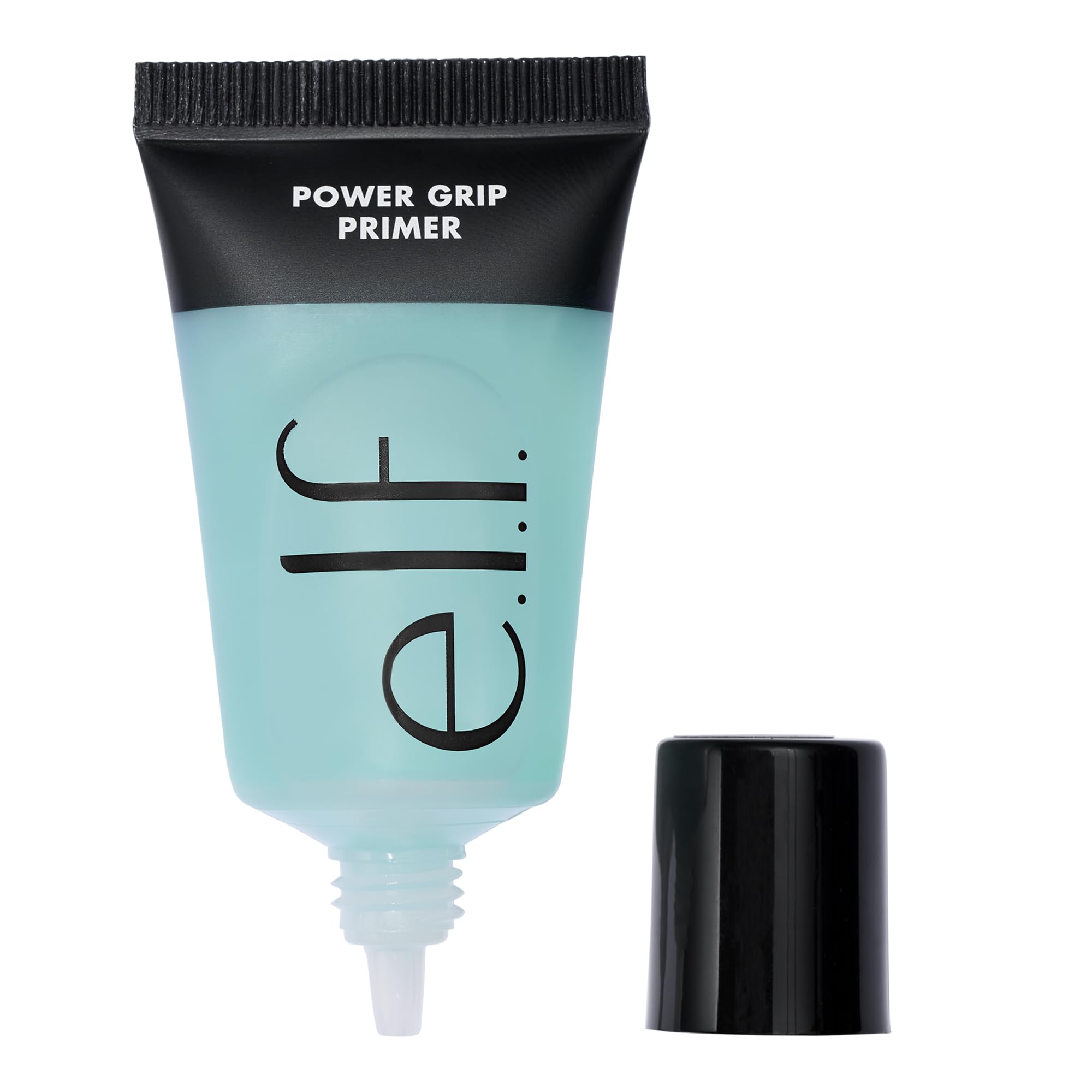 e.l.f. Power Grip Primer Mini, textura gel translúcida, fijación duradera para maquillaje.