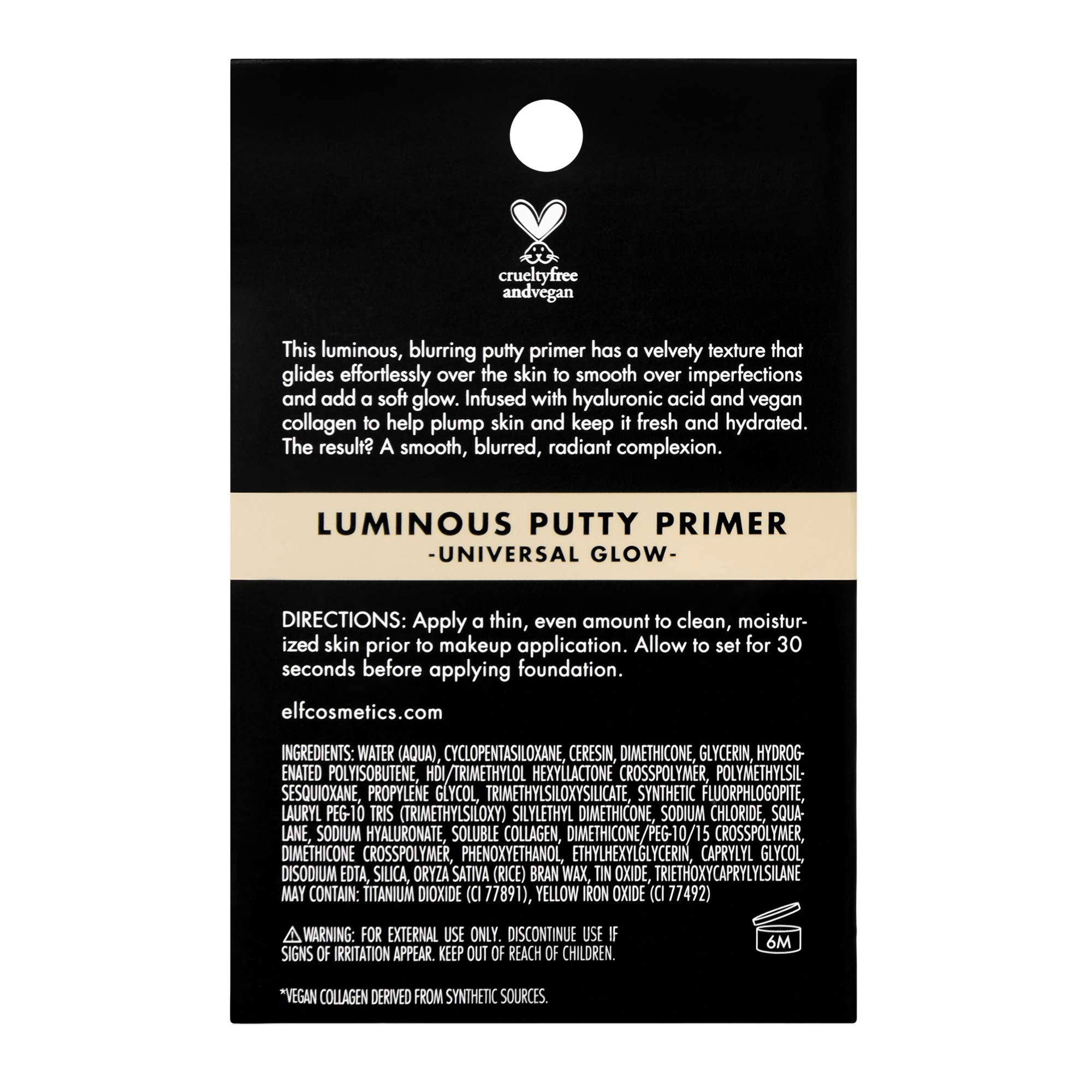e.l.f. primer pasta luminosa favorece agarre duradero del maquillaje