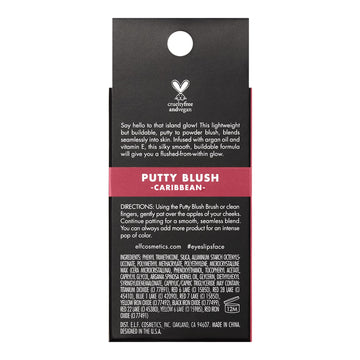 e.l.f. Putty Blush con aceite de argán y Vitamina E para hidratación suave