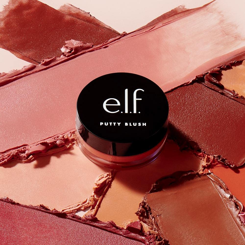 e.l.f. Putty Blush Tahiti, ingredientes clave visibles para hidratación suave.