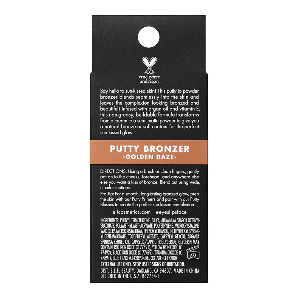 e.l.f. Putty Bronzer bronceado natural que parece real.