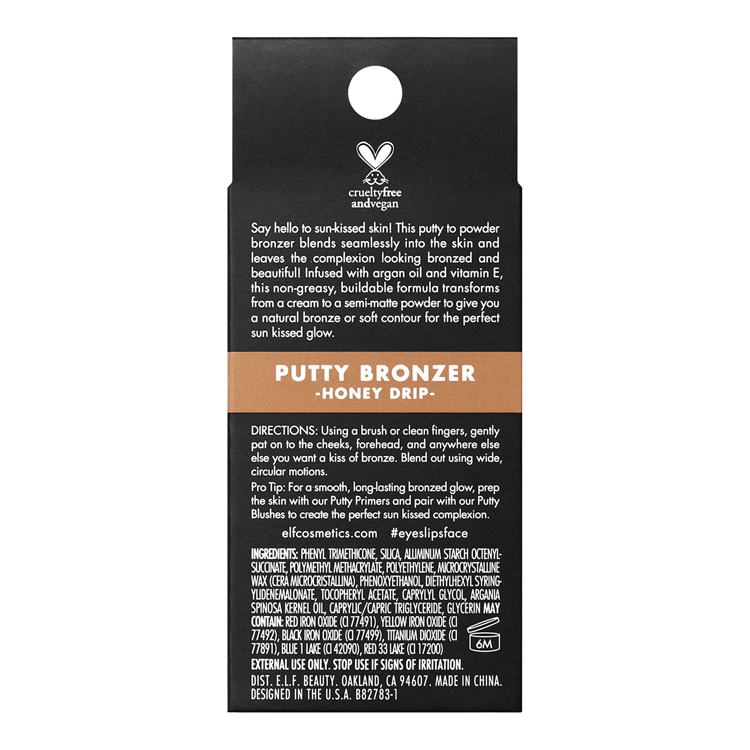 e.l.f. Putty Bronzer, cuidado con Argán y Vitamina E