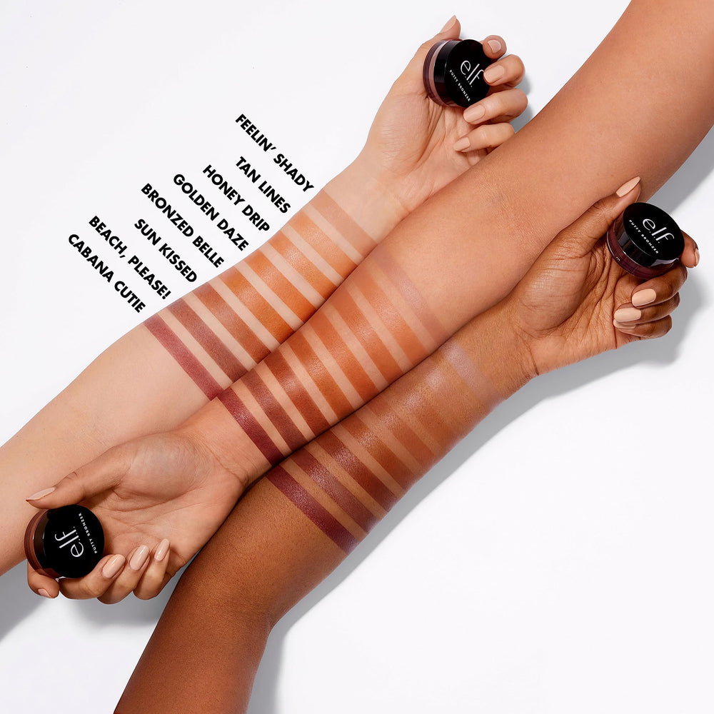 e.l.f. Putty Bronzer tono cálido para bronceado sutil y natural.