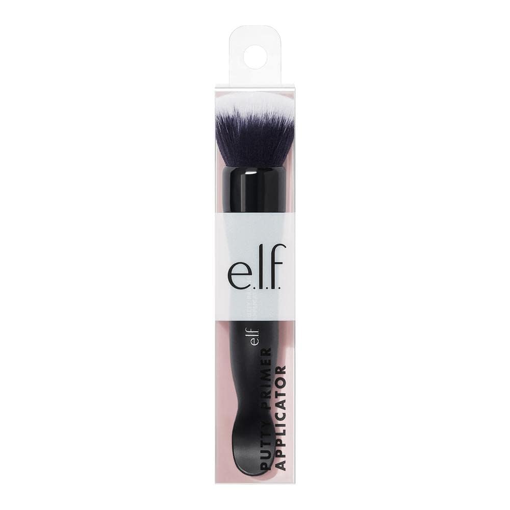 e.l.f. Putty Primer Brush: cerdas sintéticas, veganas, cuidan la calidad del acabado.