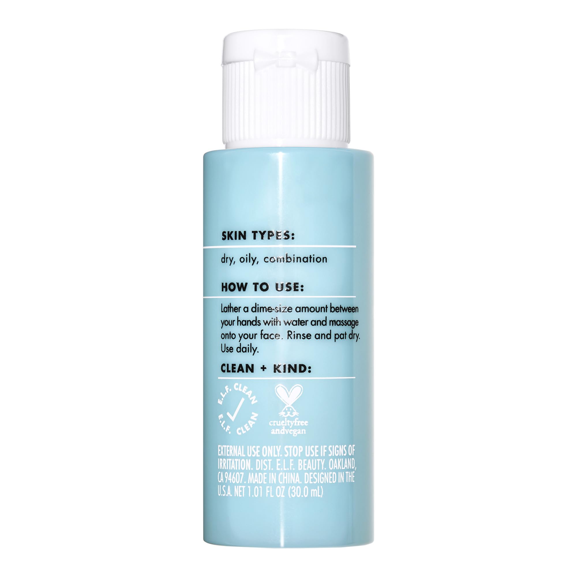 e.l.f. SKIN Holy Hydration Mini piel limpia y fresca tras lavado