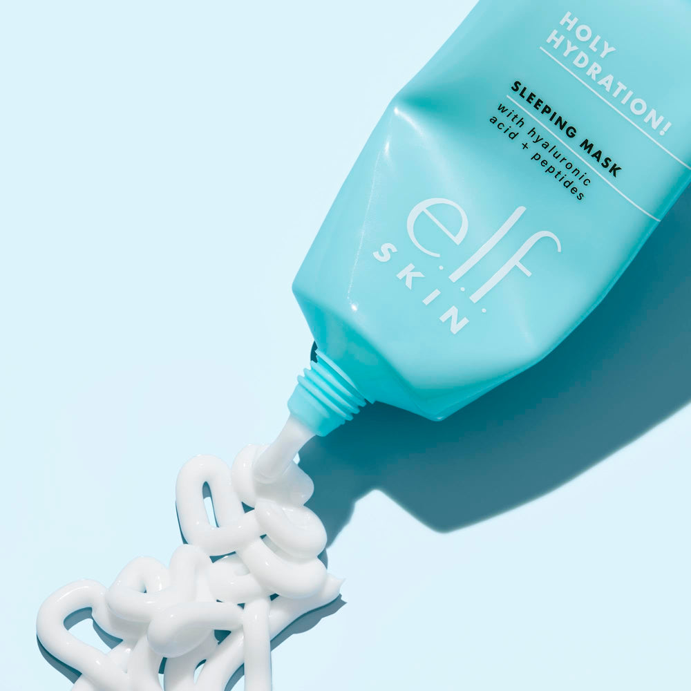e.l.f. Holy Hydration Sleep Mask ceramides reinforce moisture barrier closeup
