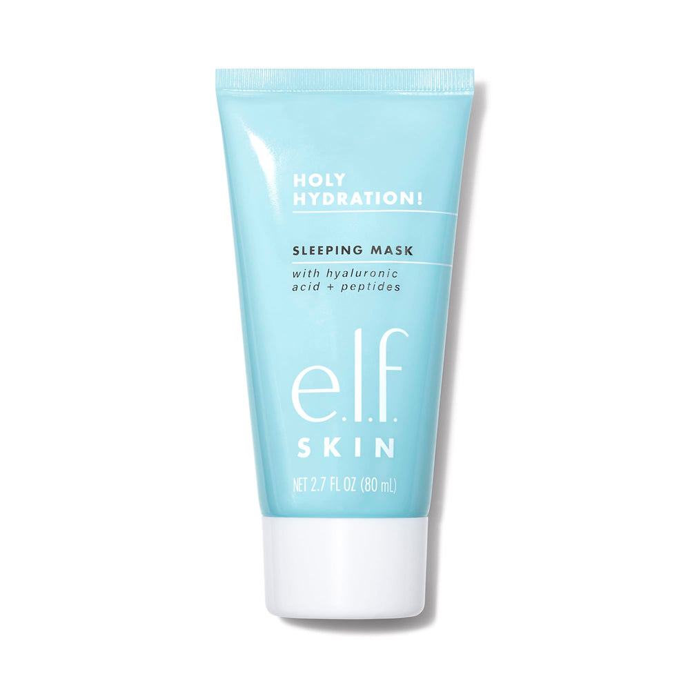 e.l.f. Holy Hydration Sleep Mask jar closeup showing rich moisturizing formula