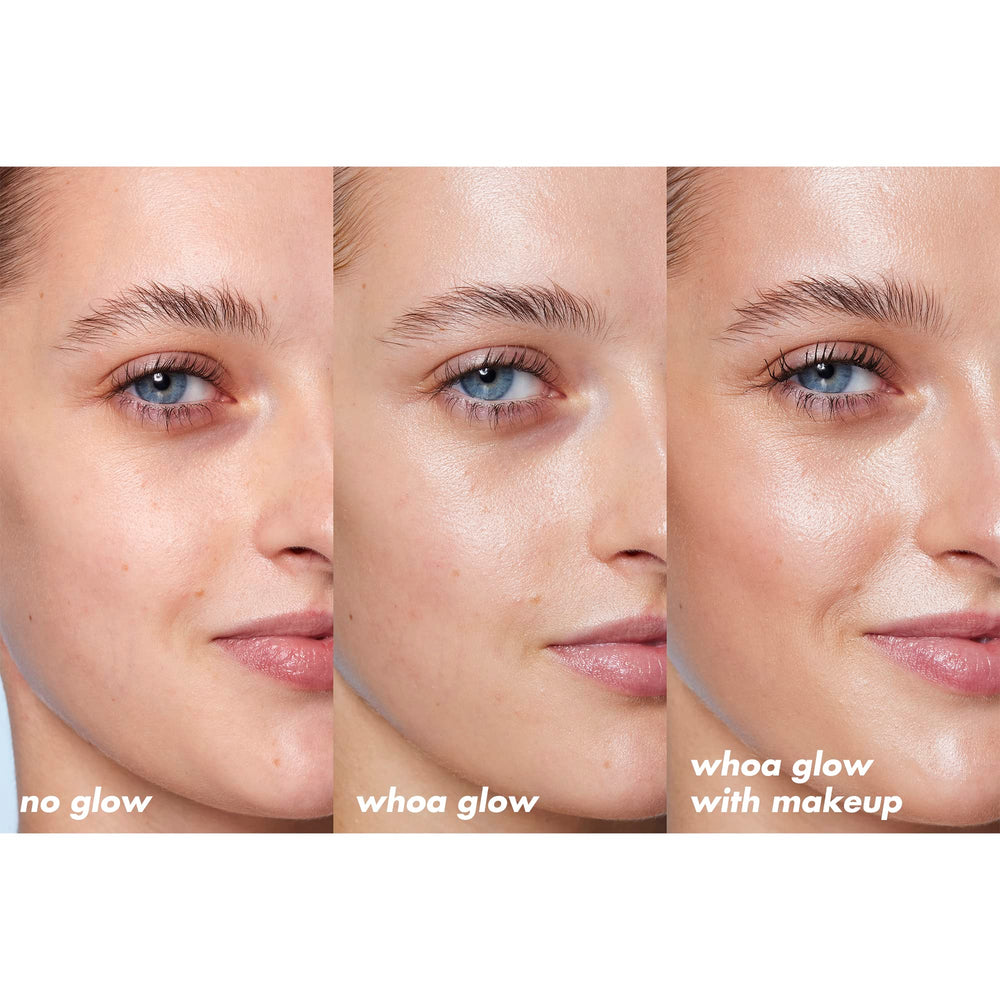 e.l.f. Suntouchable Whoa Glow SPF 30: brillo natural con destellos melocotón para un look radiante.