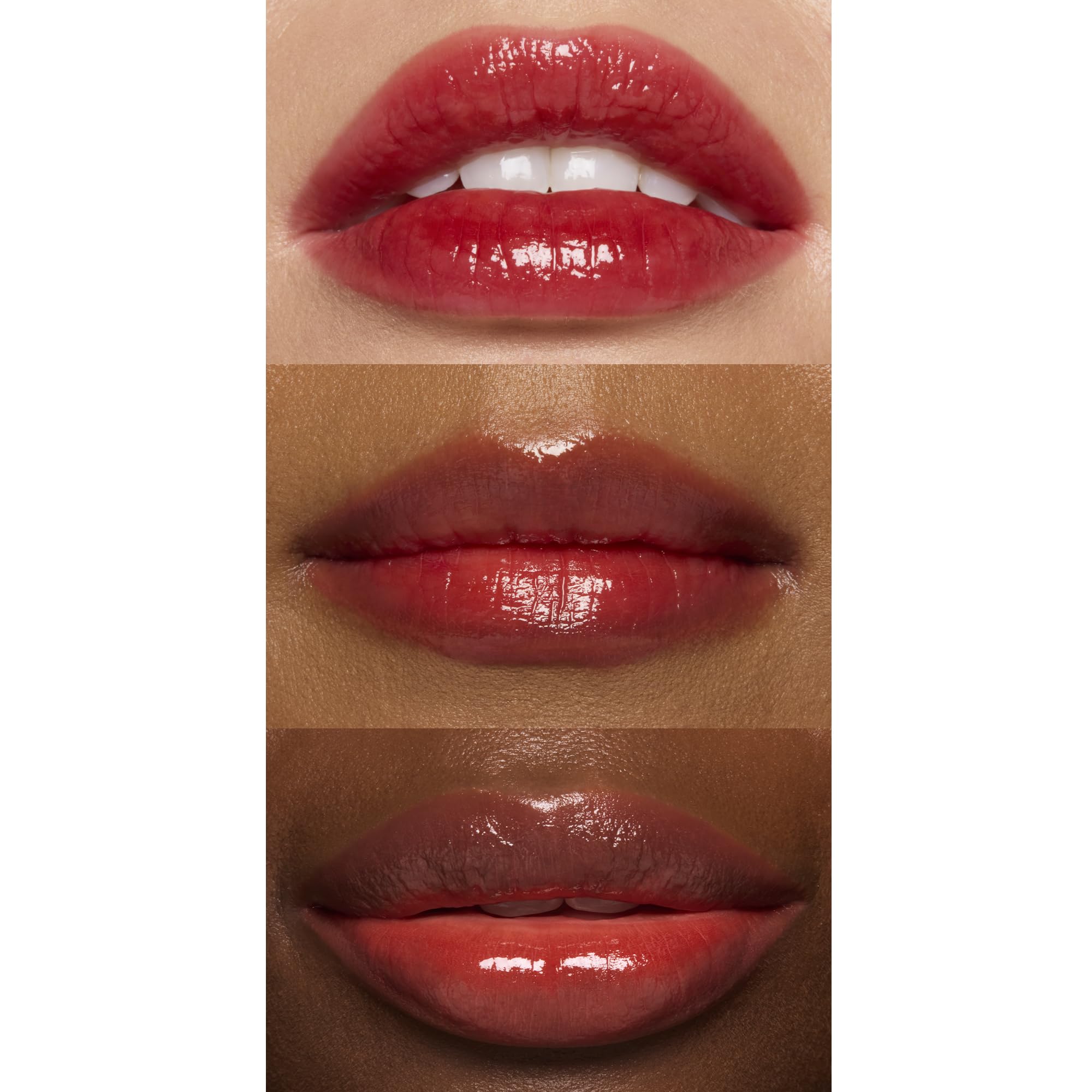 e.l.f. Glossy Lip Stain color coral sutil para labios frescos.