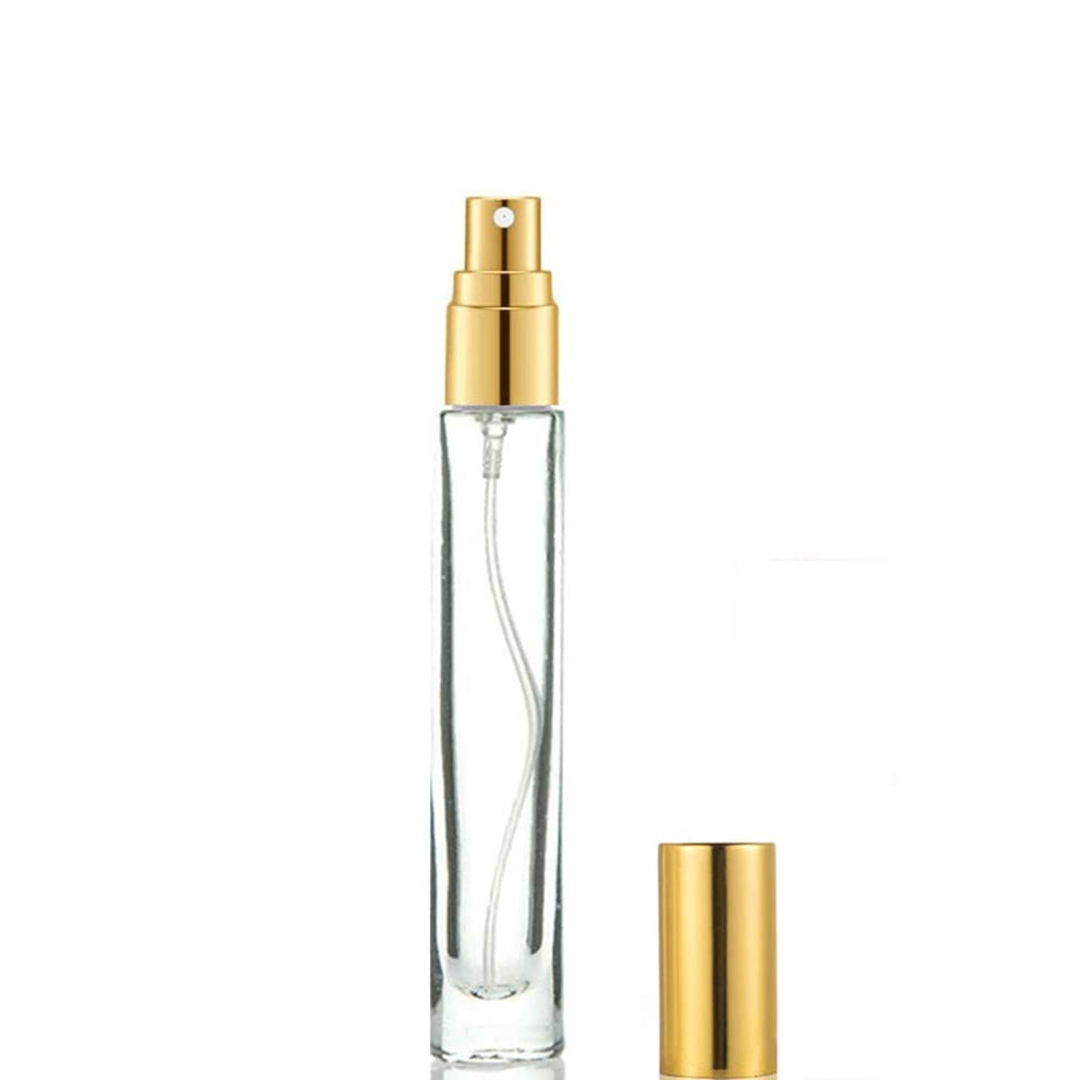 Botella de vidrio dorado Elfenstall 10 ml, resistente y sin fugas.