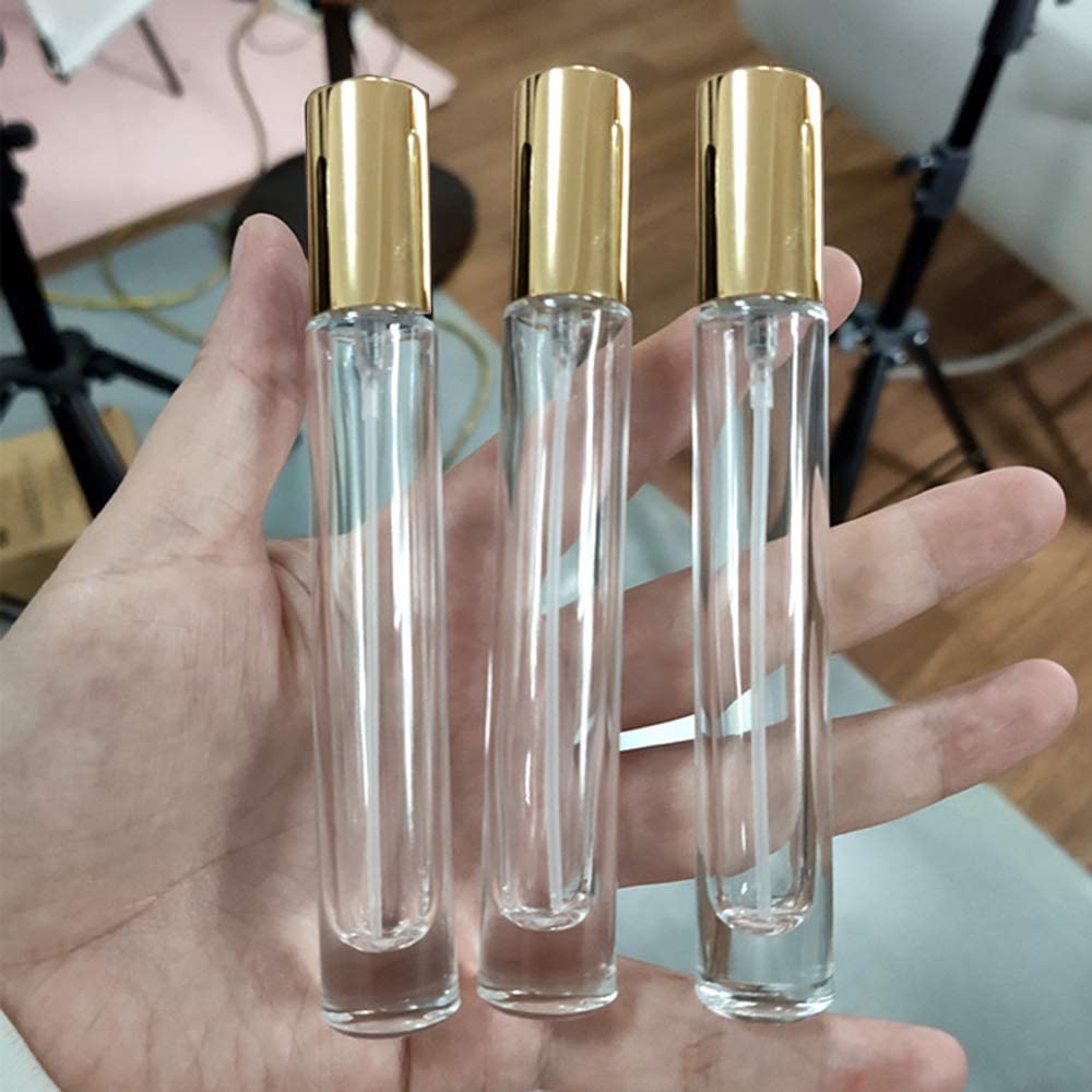 Set de 5 atomizadores Elfenstall oro, ideal para viajes.
