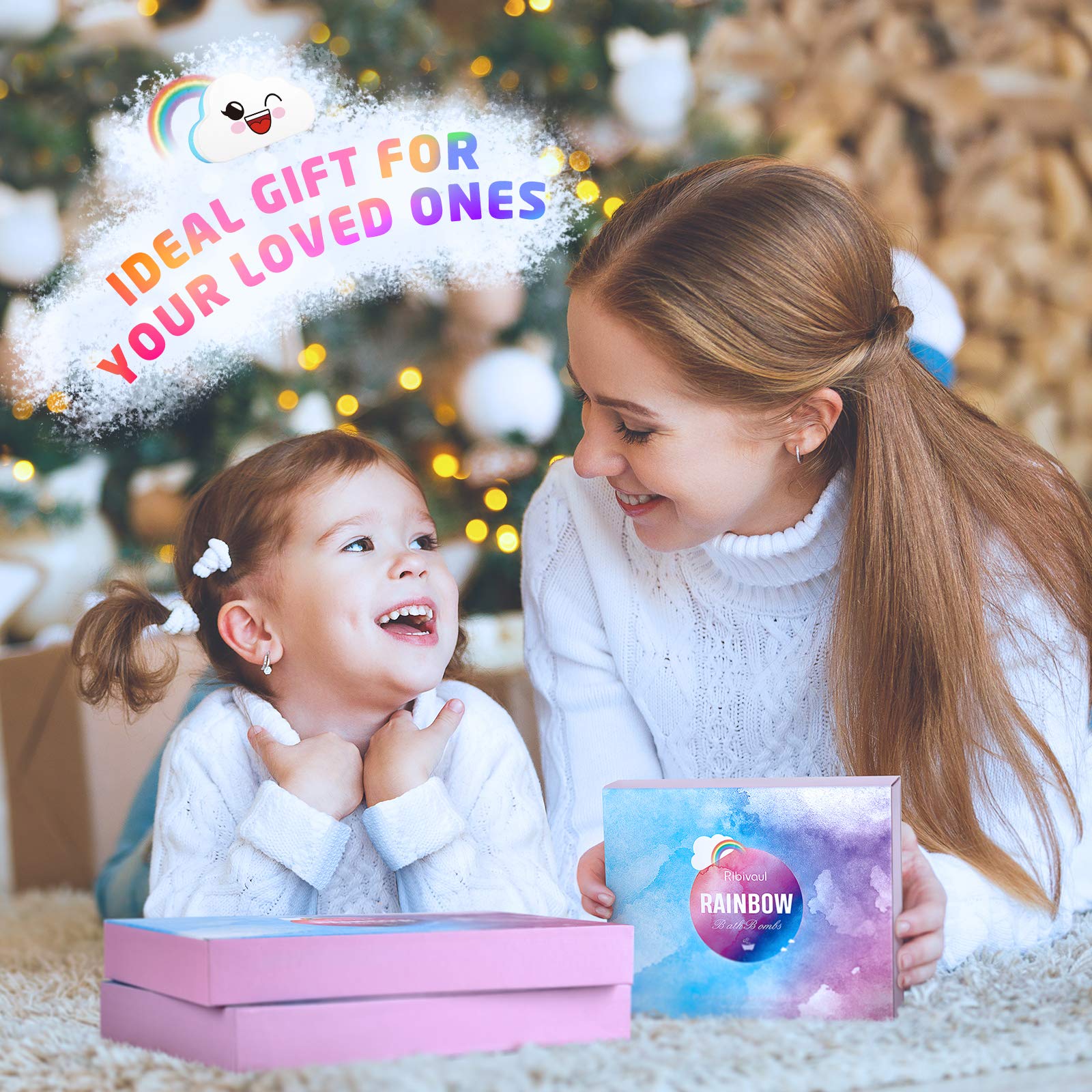 Elfinbay bomba nube arcoíris: envase elegante, ideal como regalo para niñas