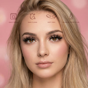 Pestañas Eliace 3D mink estilo Dubai para un look glamoroso.