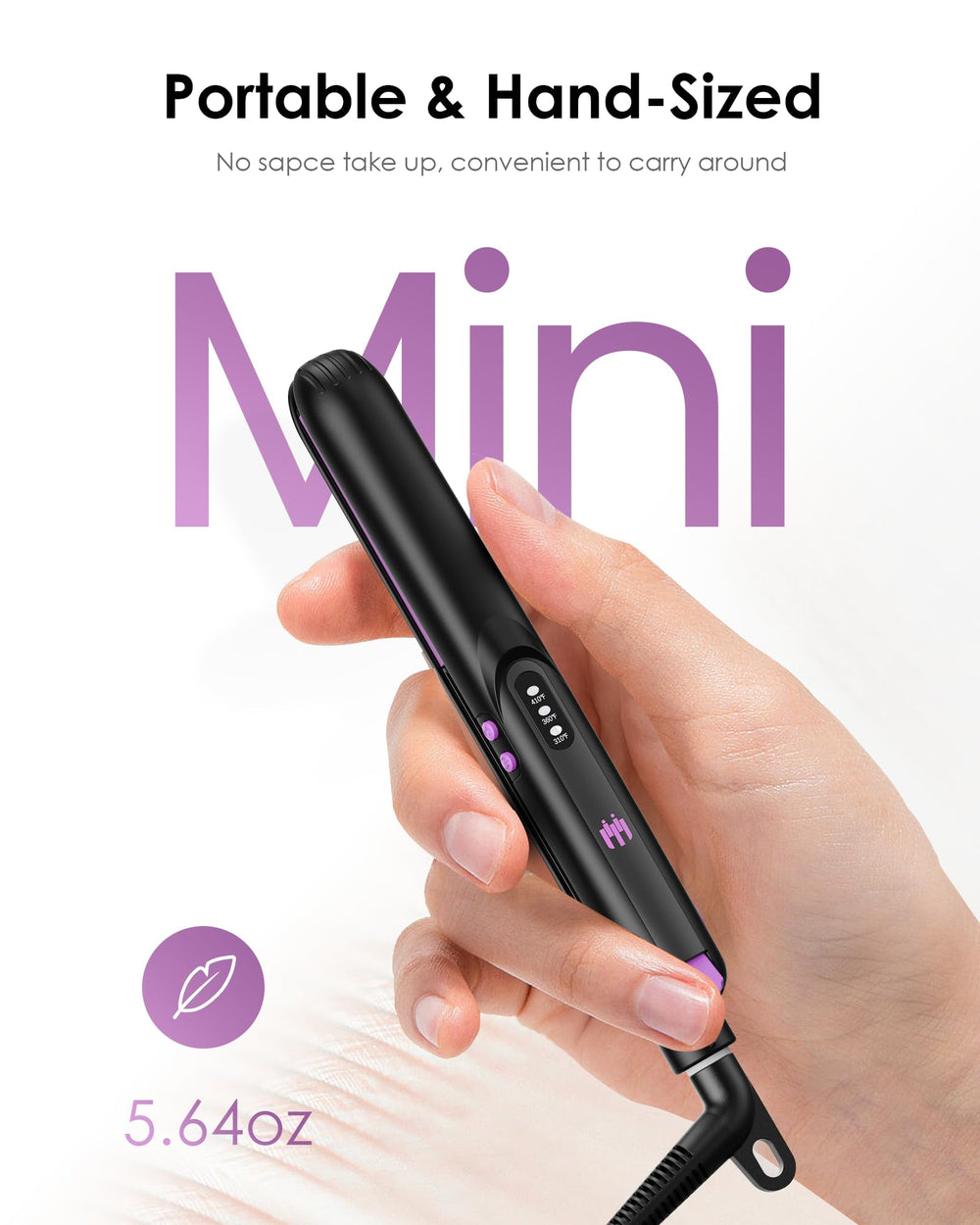 Elilier plancha mini control de temperatura para estilos precisos y resultados consistentes.