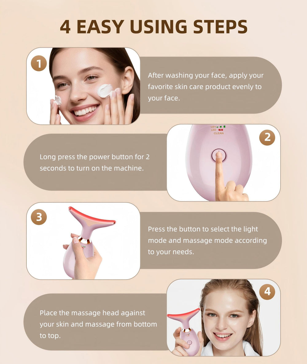 Elishine 7 Color Skin Care Tool, acabado suave y agarre cómodo.