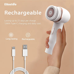 Eliteshine brosse visage étanche pour utilisation sous la douche.