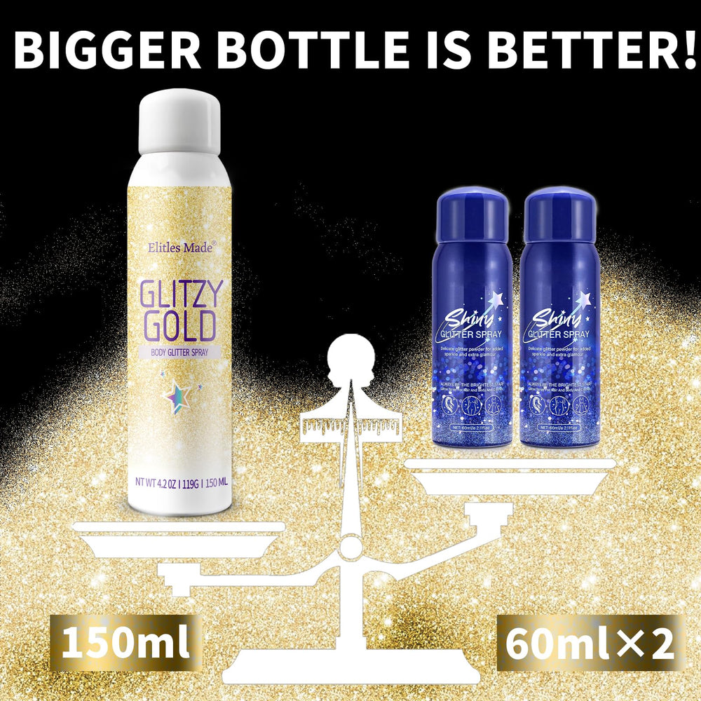 Elitles Made glitter spray easy to apply for quick styling