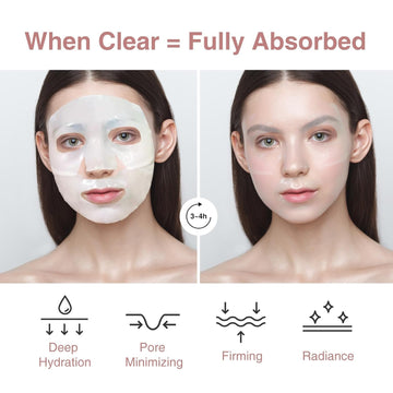 Mascarilla Elixbloom de bio-colageno, mejora firmeza y elasticidad tras uso.