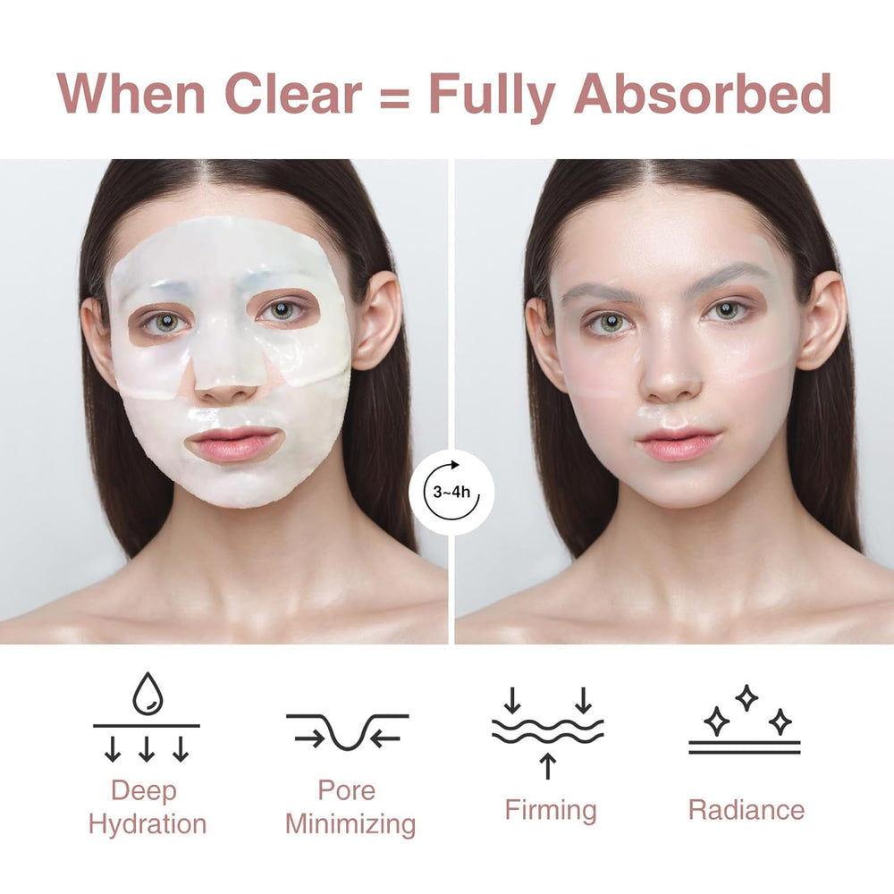 Mascarilla Elixbloom de bio-colageno, mejora firmeza y elasticidad tras uso.