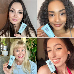 Elizabeth Mott Thank Me Later primer sin rastro blanco, tono natural.