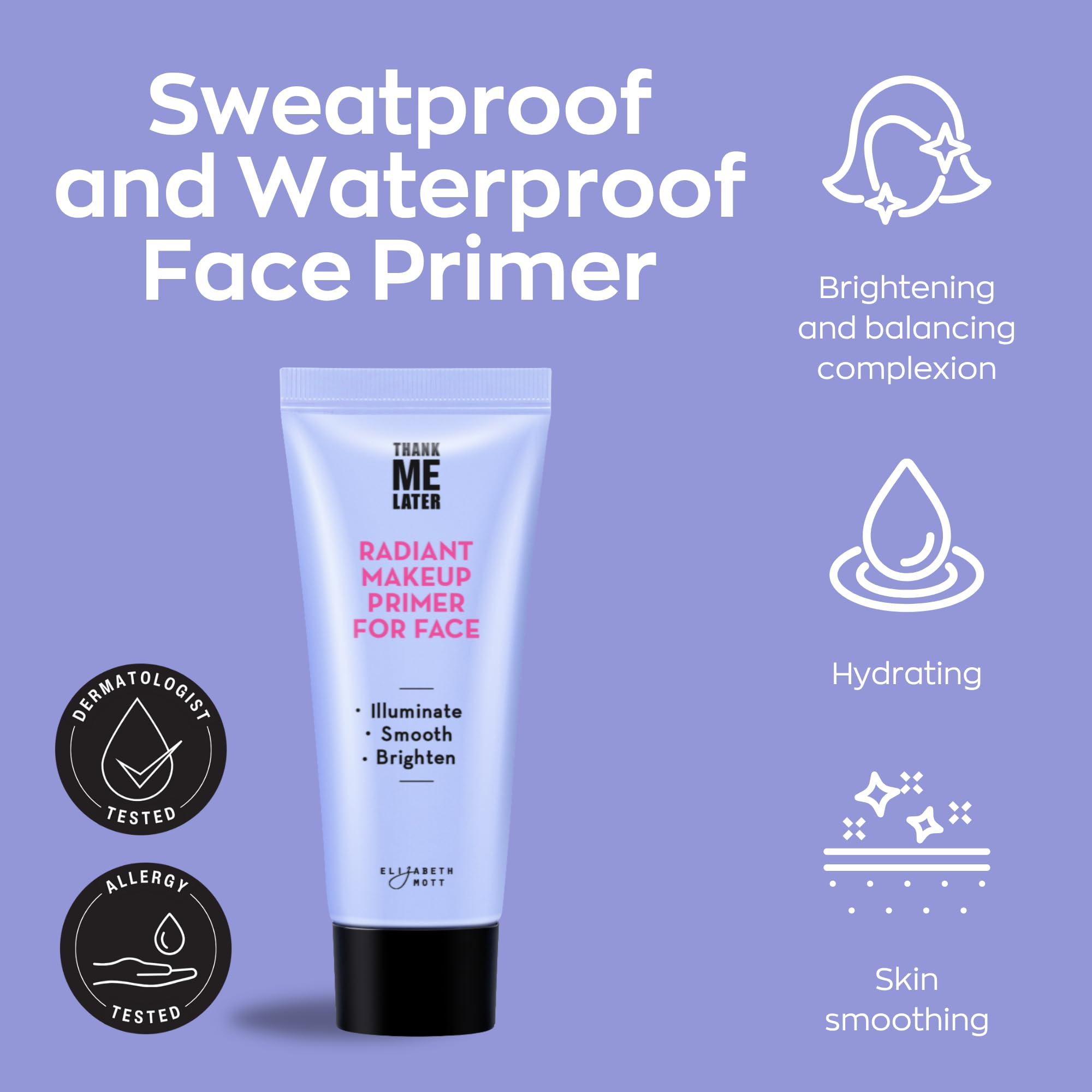  texture ligera del primer para maquillaje duradero de Elizabeth Mott.