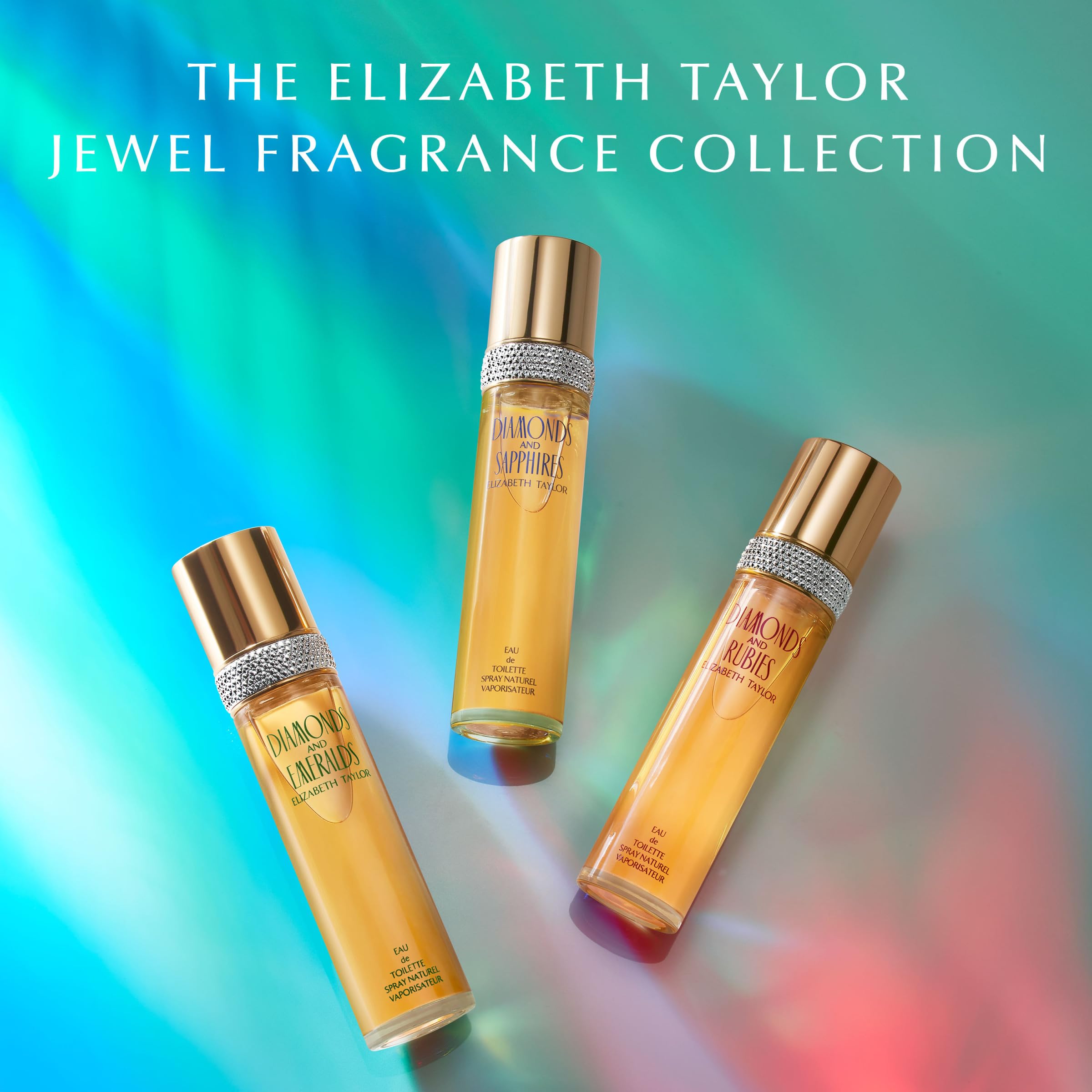 Elizabeth Taylor Diamantes y Rubíes: diseño de frasco que transmite lujo.