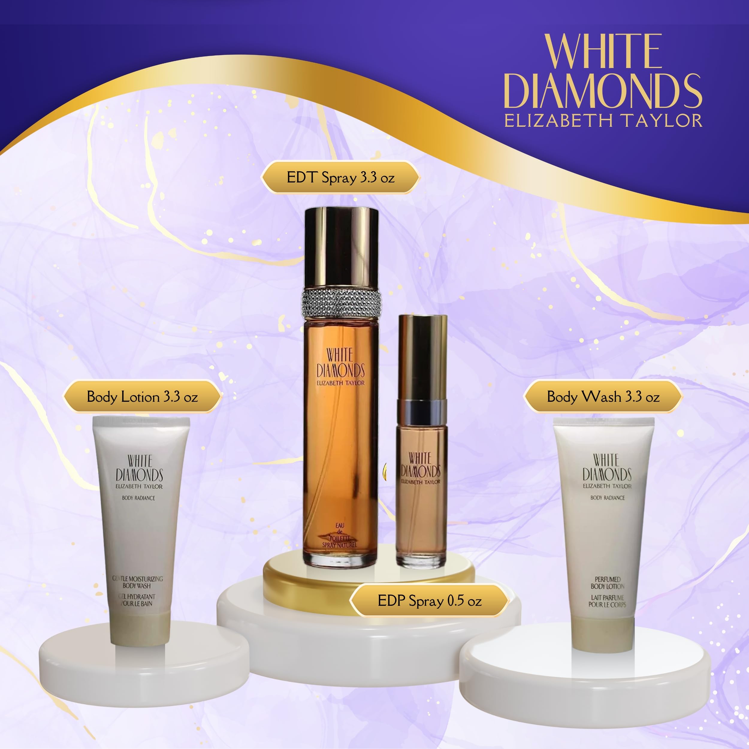 Botella Elizabeth Taylor White Diamonds para uso diario