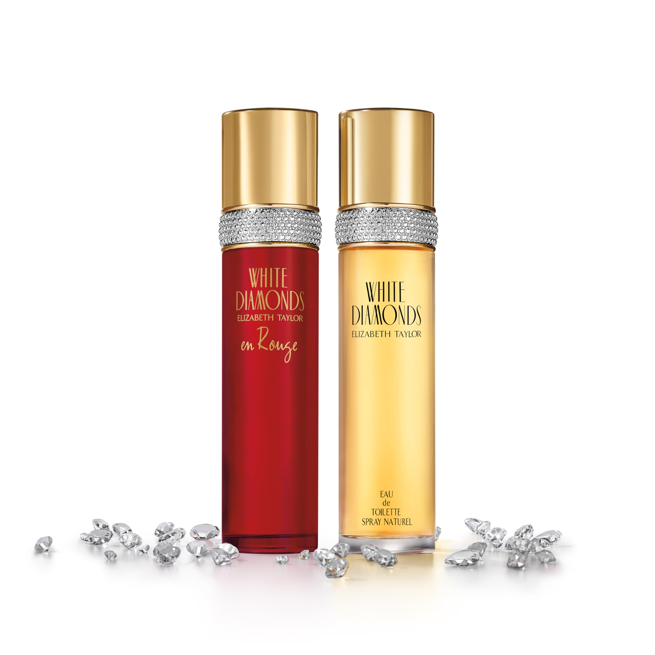Caja y empaque de Elizabeth Taylor White Diamonds En Rouge para regalo.