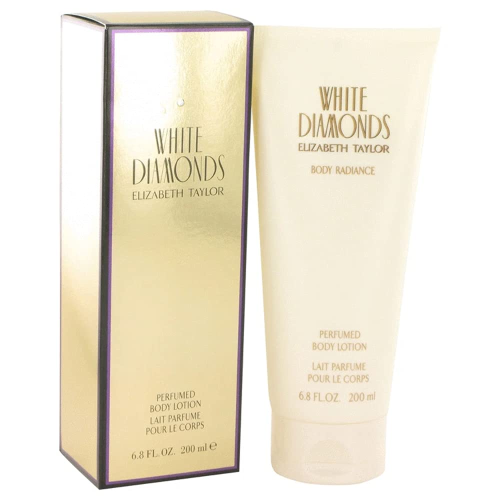 Elizabeth Taylor White Diamonds loción corporal, aroma floral elegante para diario.