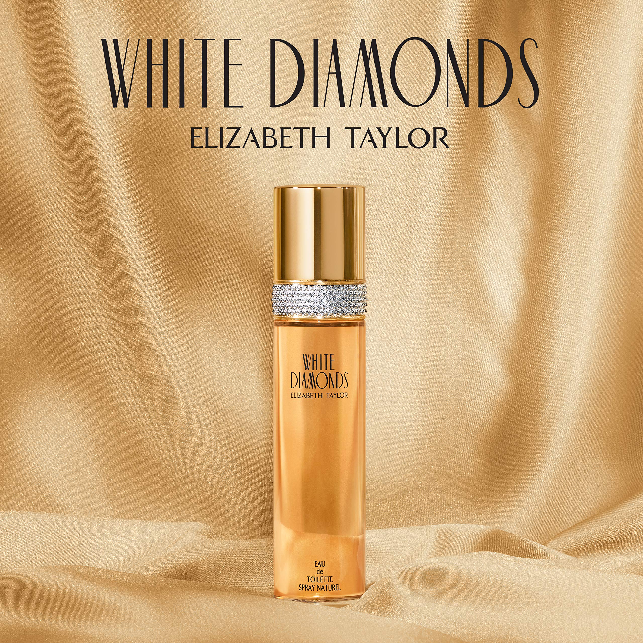 Elizabeth Taylor White Diamonds notes closeup, showcasing aldehydes, neroli, and orris warmth.