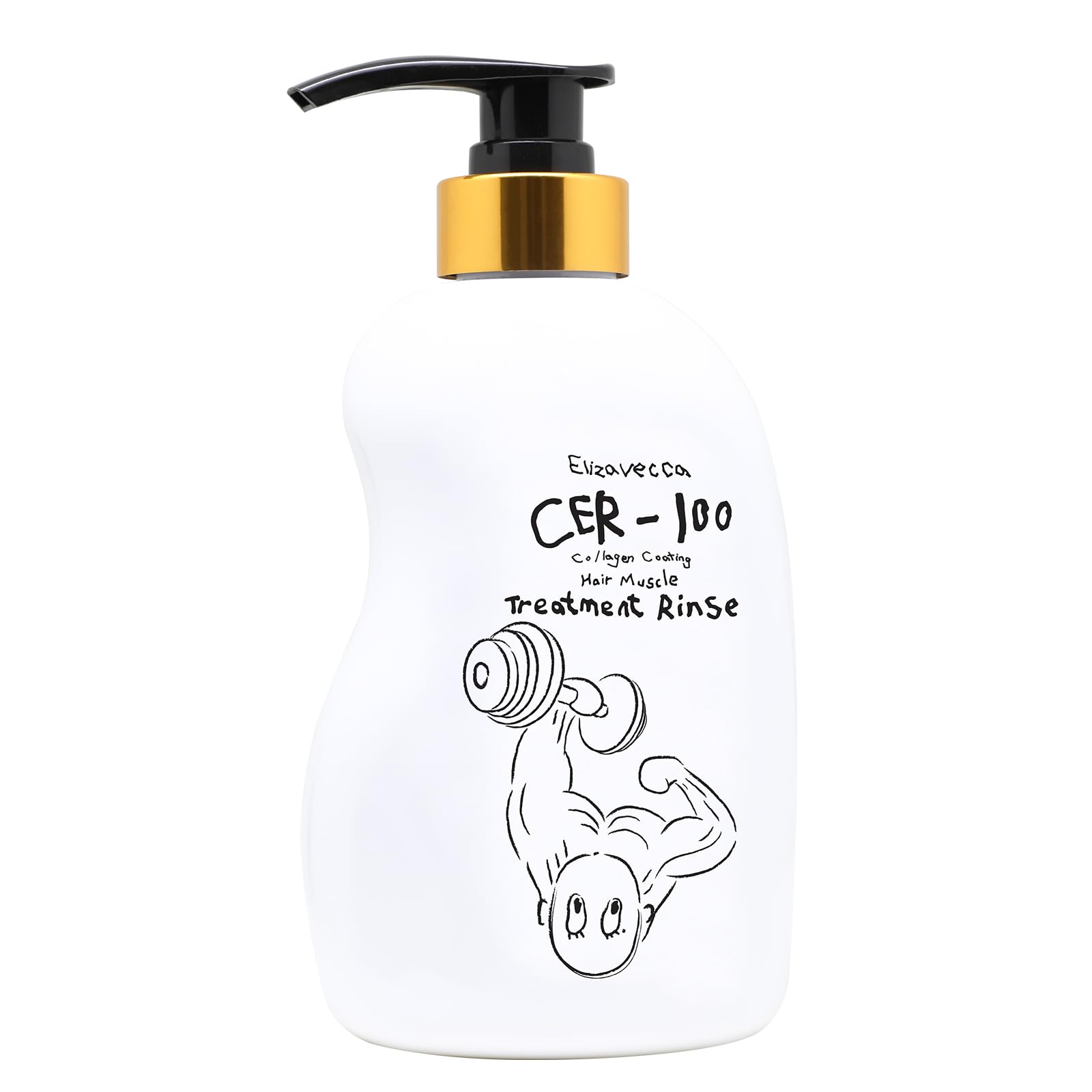 Elizavecca: botella de acondicionador con colágeno para hidratación suave del cabello.