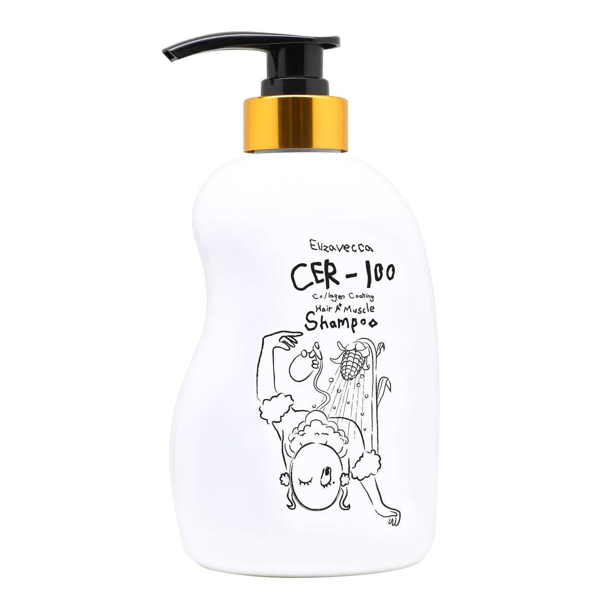 Elizavecca CER-100: botella de champú que nutre el cabello con colágeno.