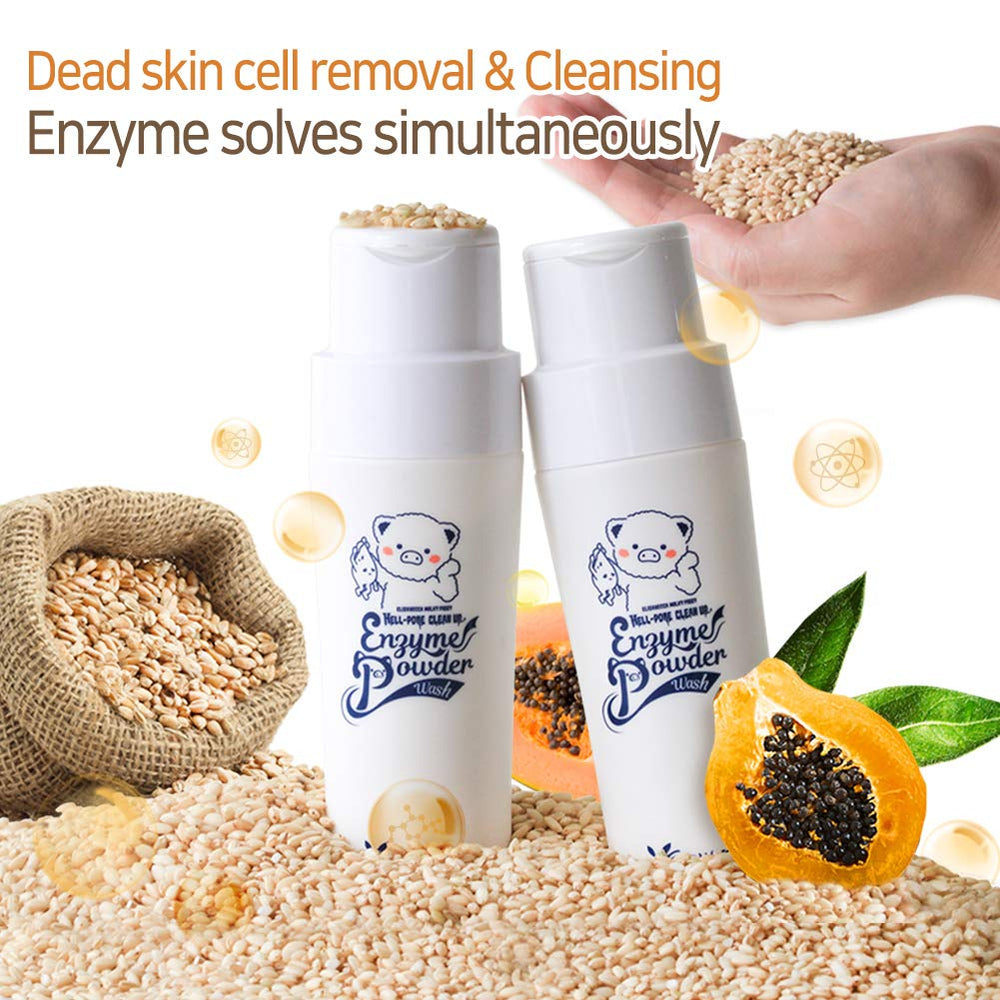 Aplicación paso a paso de Elizavecca Milky Piggy Hell-Pore Clean Up Enzyme Powder Wash