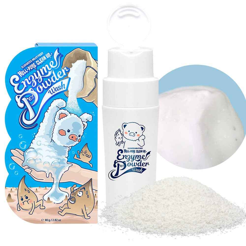Elizavecca Milky Piggy Hell-Pore Clean Up Enzyme Powder Wash en tubo para uso diario