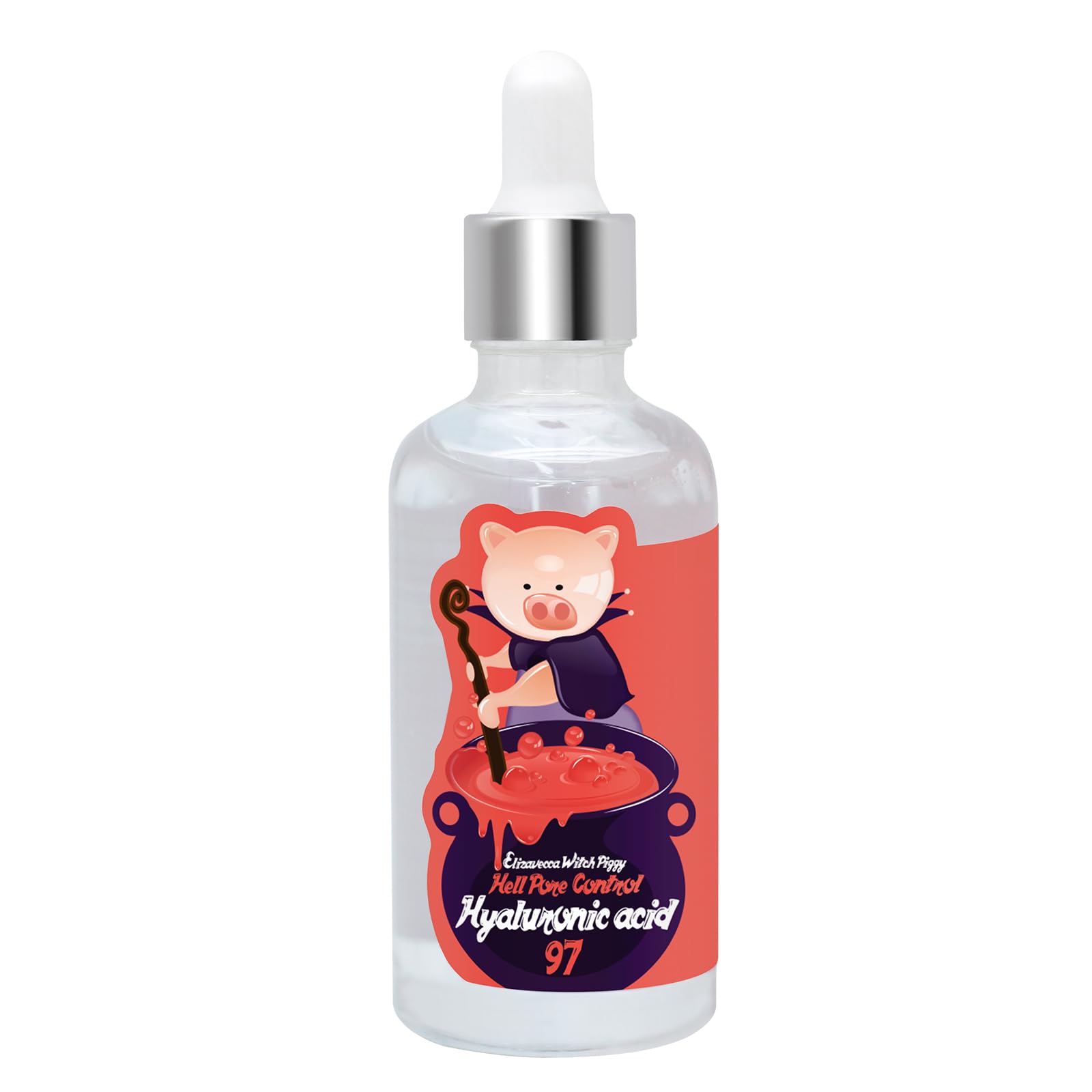 Elizavecca Witch Piggy Hell Pore Control Suero facial, envase compacto, ideal para hidratación diaria.