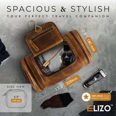 ELIZO Dopp Kit, interior amplio para organizar artículos de higiene.