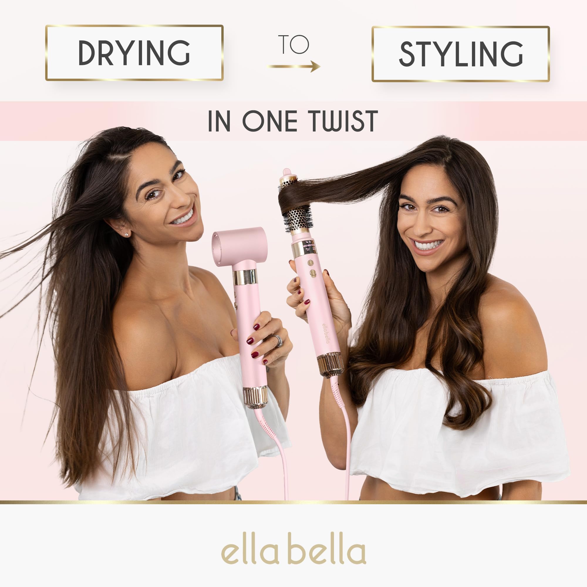 ELLA BELLA 6en1 ajustes-termicos-y-velocidad: adapta temperatura y velocidad a tu cabello.